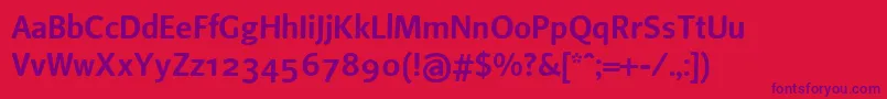Beosans3 Font – Purple Fonts on Red Background