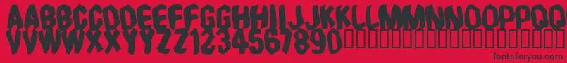 Timebomb Font – Black Fonts on Red Background