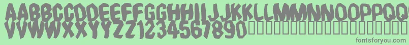 Timebomb Font – Gray Fonts on Green Background