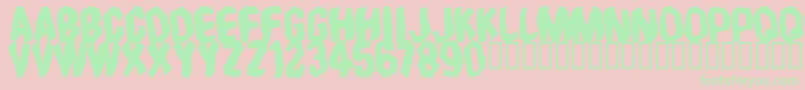 Timebomb Font – Green Fonts on Pink Background