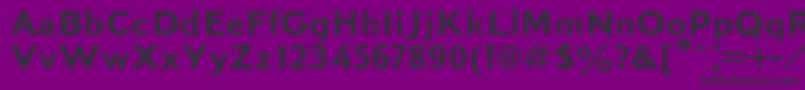 フォントKudrashovsansc – 紫の背景に黒い文字