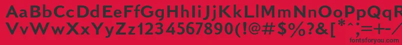 Kudrashovsansc Font – Black Fonts on Red Background