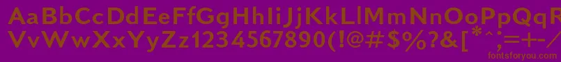 Kudrashovsansc Font – Brown Fonts on Purple Background