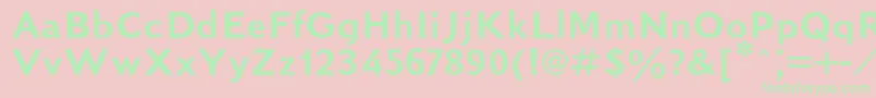 Kudrashovsansc Font – Green Fonts on Pink Background