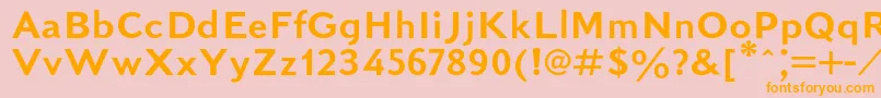 Kudrashovsansc Font – Orange Fonts on Pink Background