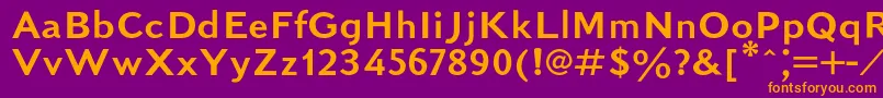 Kudrashovsansc Font – Orange Fonts on Purple Background