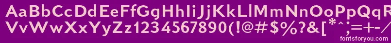 Kudrashovsansc Font – Pink Fonts on Purple Background