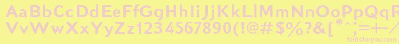Kudrashovsansc Font – Pink Fonts on Yellow Background