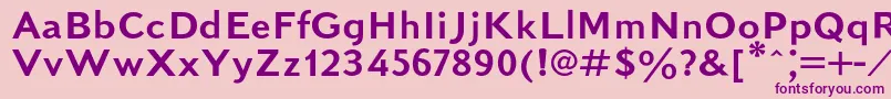 Kudrashovsansc Font – Purple Fonts on Pink Background