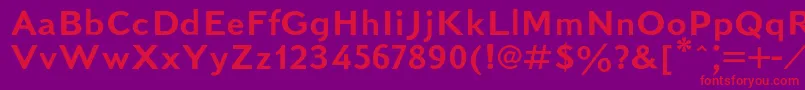 フォントKudrashovsansc – 紫の背景に赤い文字