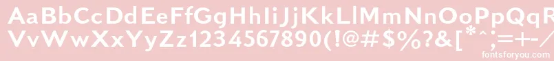 Kudrashovsansc Font – White Fonts on Pink Background
