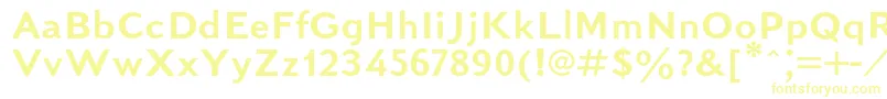 Kudrashovsansc Font – Yellow Fonts on White Background