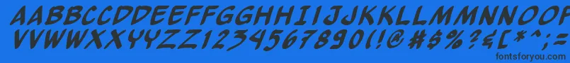 Yewbi Font – Black Fonts on Blue Background