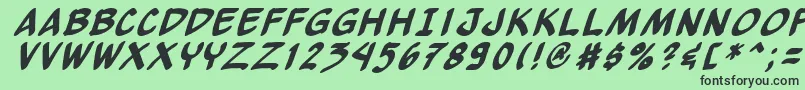 Yewbi Font – Black Fonts on Green Background
