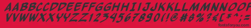 Yewbi Font – Black Fonts on Red Background