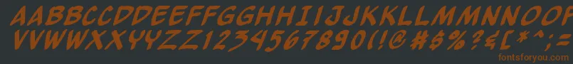 Yewbi Font – Brown Fonts on Black Background