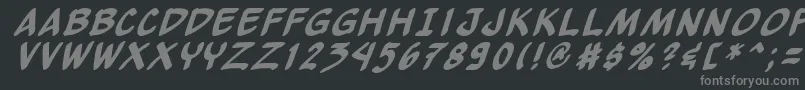 Yewbi Font – Gray Fonts on Black Background