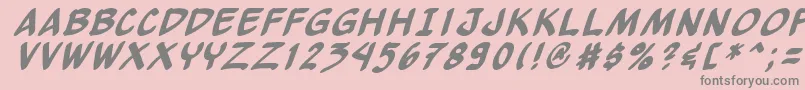 Yewbi-Schriftart – Graue Schriften auf rosa Hintergrund