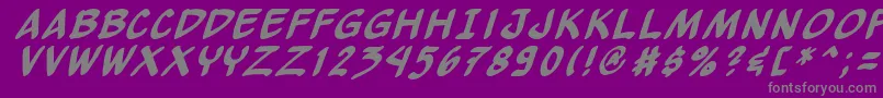 Шрифт Yewbi – серые шрифты на фиолетовом фоне