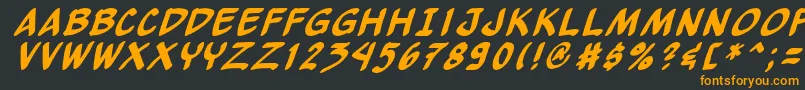 Шрифт Yewbi – оранжевые шрифты на чёрном фоне