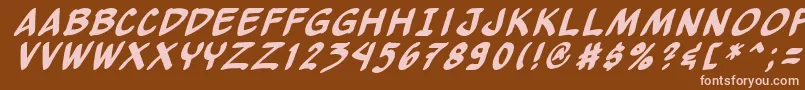 Yewbi Font – Pink Fonts on Brown Background
