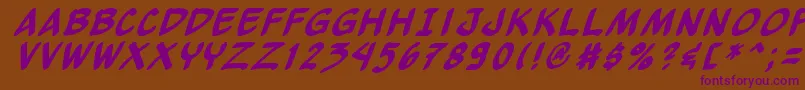 Yewbi Font – Purple Fonts on Brown Background
