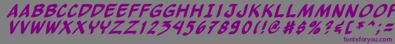 Yewbi-Schriftart – Violette Schriften auf grauem Hintergrund