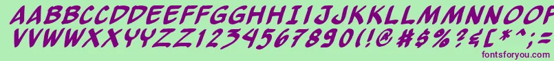 Yewbi Font – Purple Fonts on Green Background