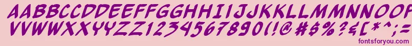 Yewbi Font – Purple Fonts on Pink Background