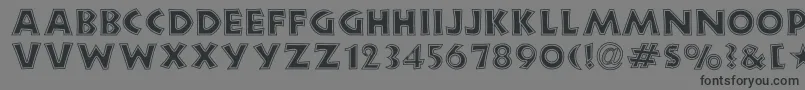 Newlandcontour-Schriftart – Schwarze Schriften auf grauem Hintergrund