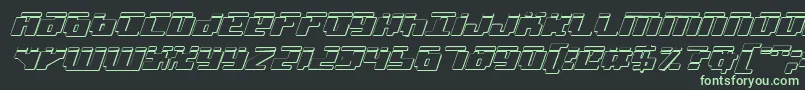 BadRobotItal3Dl Font – Green Fonts on Black Background