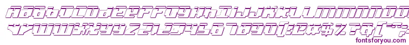 BadRobotItal3Dl Font – Purple Fonts on White Background