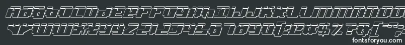 BadRobotItal3Dl Font – White Fonts on Black Background