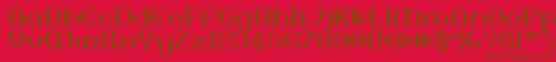 AnalSatisfaction Font – Brown Fonts on Red Background