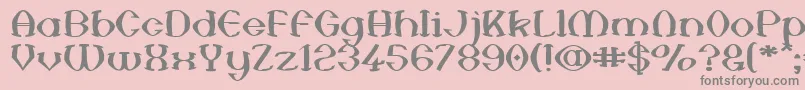 AnalSatisfaction Font – Gray Fonts on Pink Background