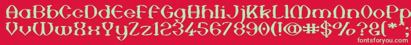 AnalSatisfaction Font – Green Fonts on Red Background