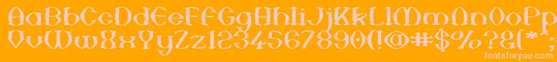 AnalSatisfaction Font – Pink Fonts on Orange Background