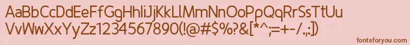 Шрифт FinenessRegular – коричневые шрифты на розовом фоне