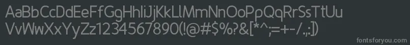 FinenessRegular Font – Gray Fonts on Black Background