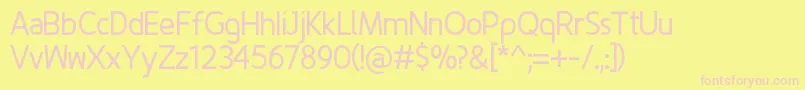 FinenessRegular Font – Pink Fonts on Yellow Background