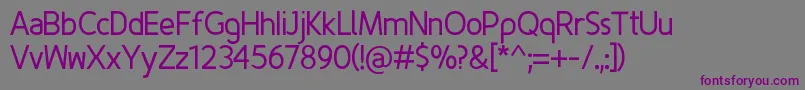 Шрифт FinenessRegular – фиолетовые шрифты на сером фоне
