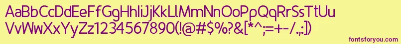 Шрифт FinenessRegular – фиолетовые шрифты на жёлтом фоне