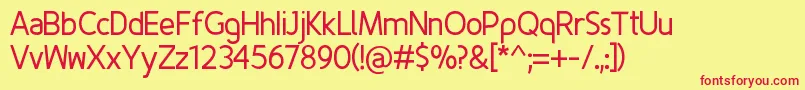 Шрифт FinenessRegular – красные шрифты на жёлтом фоне