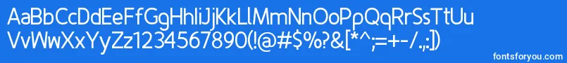 FinenessRegular Font – White Fonts on Blue Background