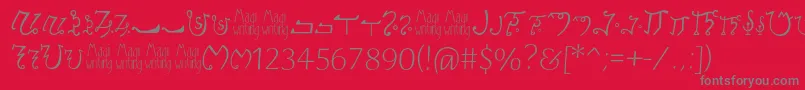 Magiwriting Font – Gray Fonts on Red Background