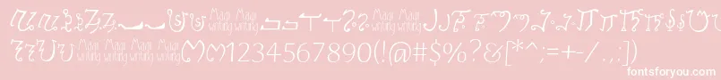 Magiwriting Font – White Fonts on Pink Background