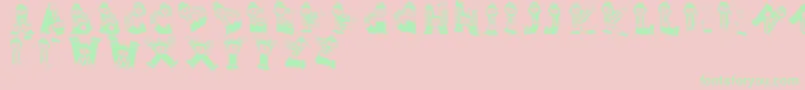 Clownsalphabeta Font – Green Fonts on Pink Background