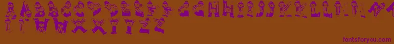 fuente Clownsalphabeta – Fuentes Moradas Sobre Fondo Marrón