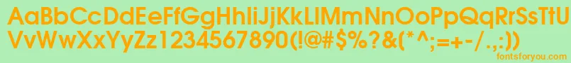TexGyreAdventorBold Font – Orange Fonts on Green Background