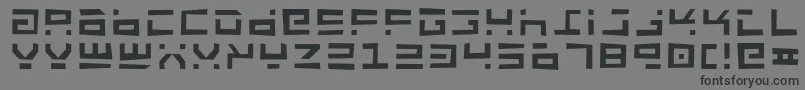 フォントRocketJunk – 黒い文字の灰色の背景